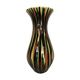 Saint Clement's diabolo vase, decorated with hand-painted polychrome flames, numbered 1950/1960