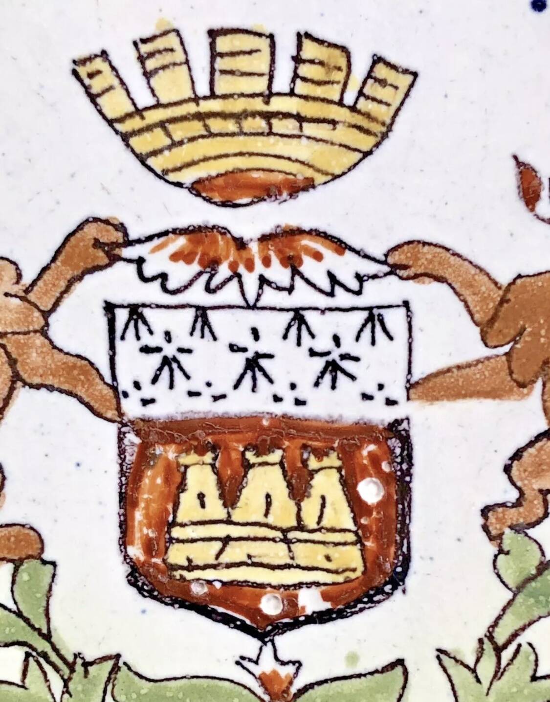 6 old dessert plates Desvres Fourmaintraux Rouen model Dinan 2