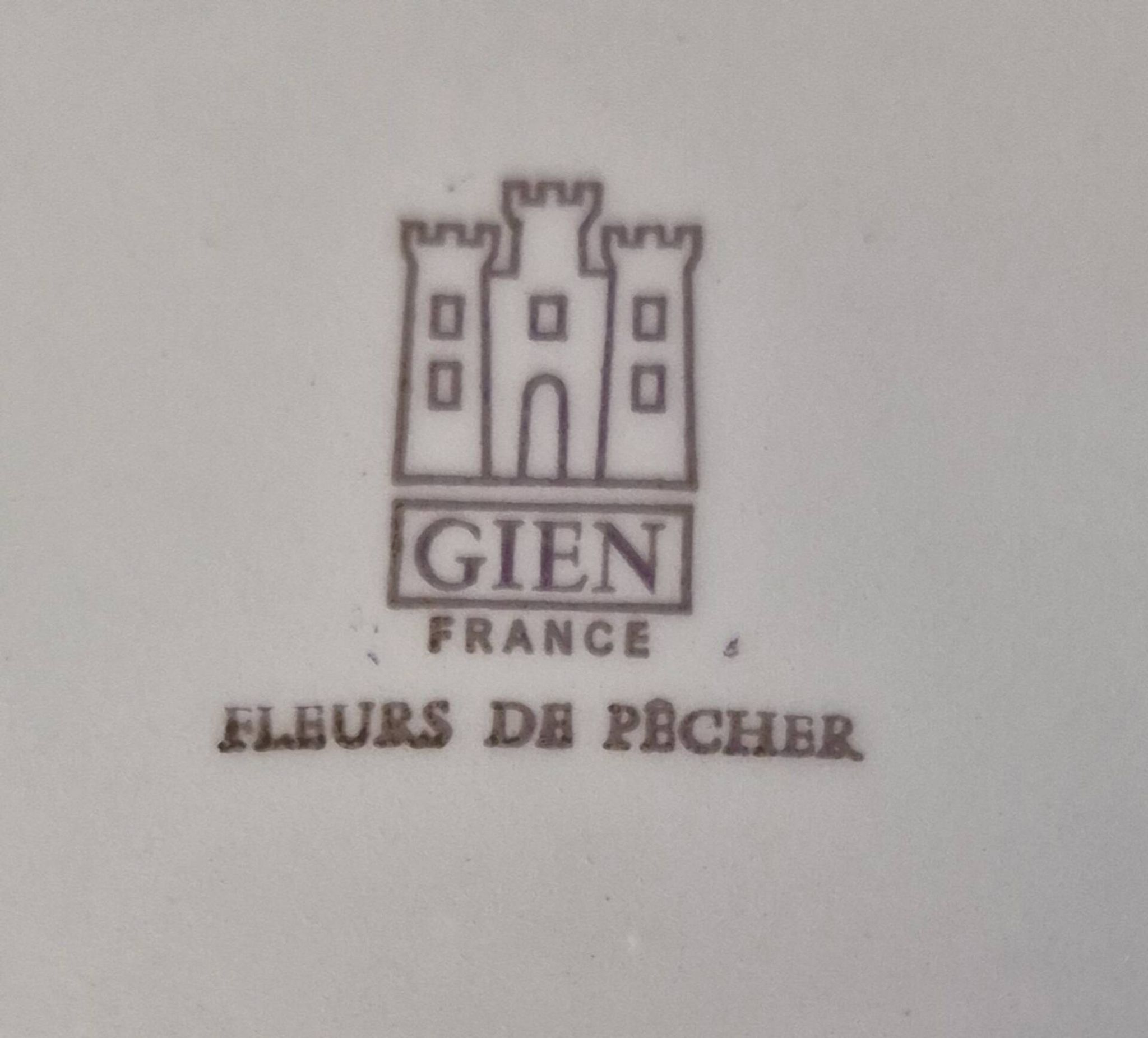 Service de vaisselle Gien France Fleurs de Pêcher