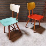 Paire de chaises en bois ton  république tchèque 1960