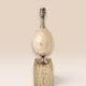Travertine lamp by Philippe Barbier