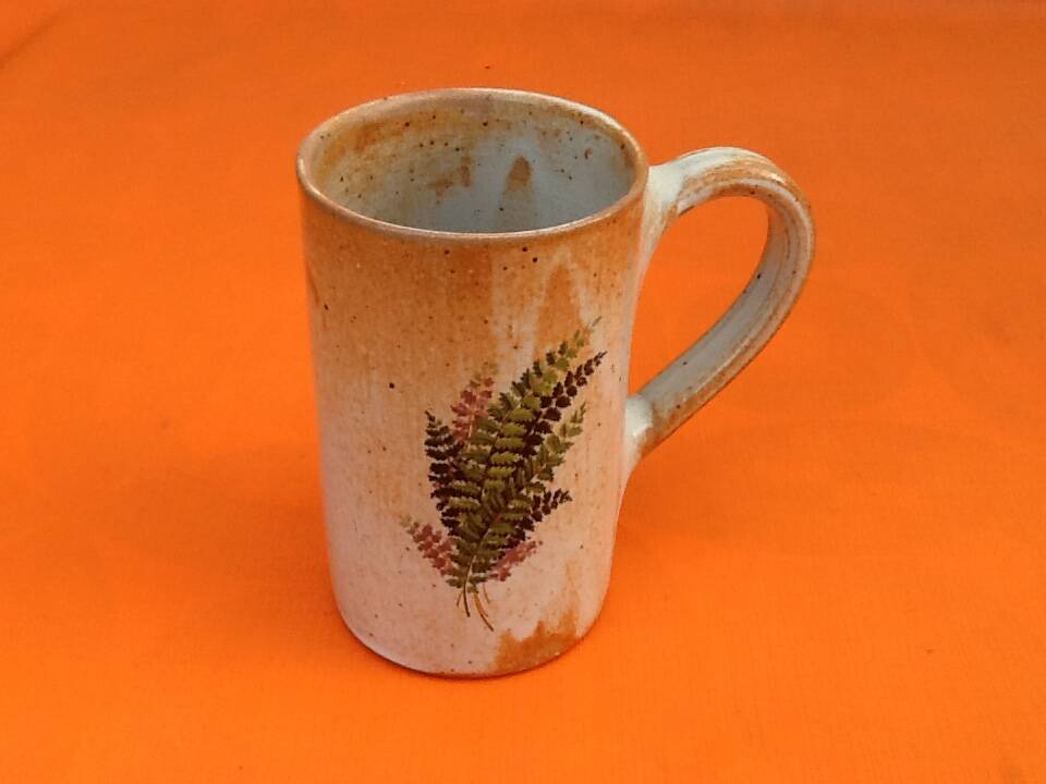 Cup / Mug Traditional ceramic with fern leaf decoration