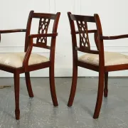Chaises de Salle à Manger Hepplewhite avec Sièges Rembourrés Crème de Bevan Funnell, Set de 5