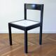 Ensemble de 6 chaises à manger noir et blanc du milieu du siècle