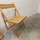 Paire de chaises pliantes Ikea 1970 couleur miel
