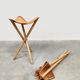 2 tabourets pliants vintage