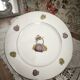 Set of 12 flat plates Limoges hydrangea basket design