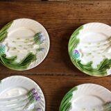 6 plates of asparagus artichokes in slurry, salines