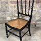 Children's chair Napoleon III period in blackened and canned wood