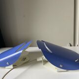 Pair of danish purple vintage wall lamps sconces by Lyfa