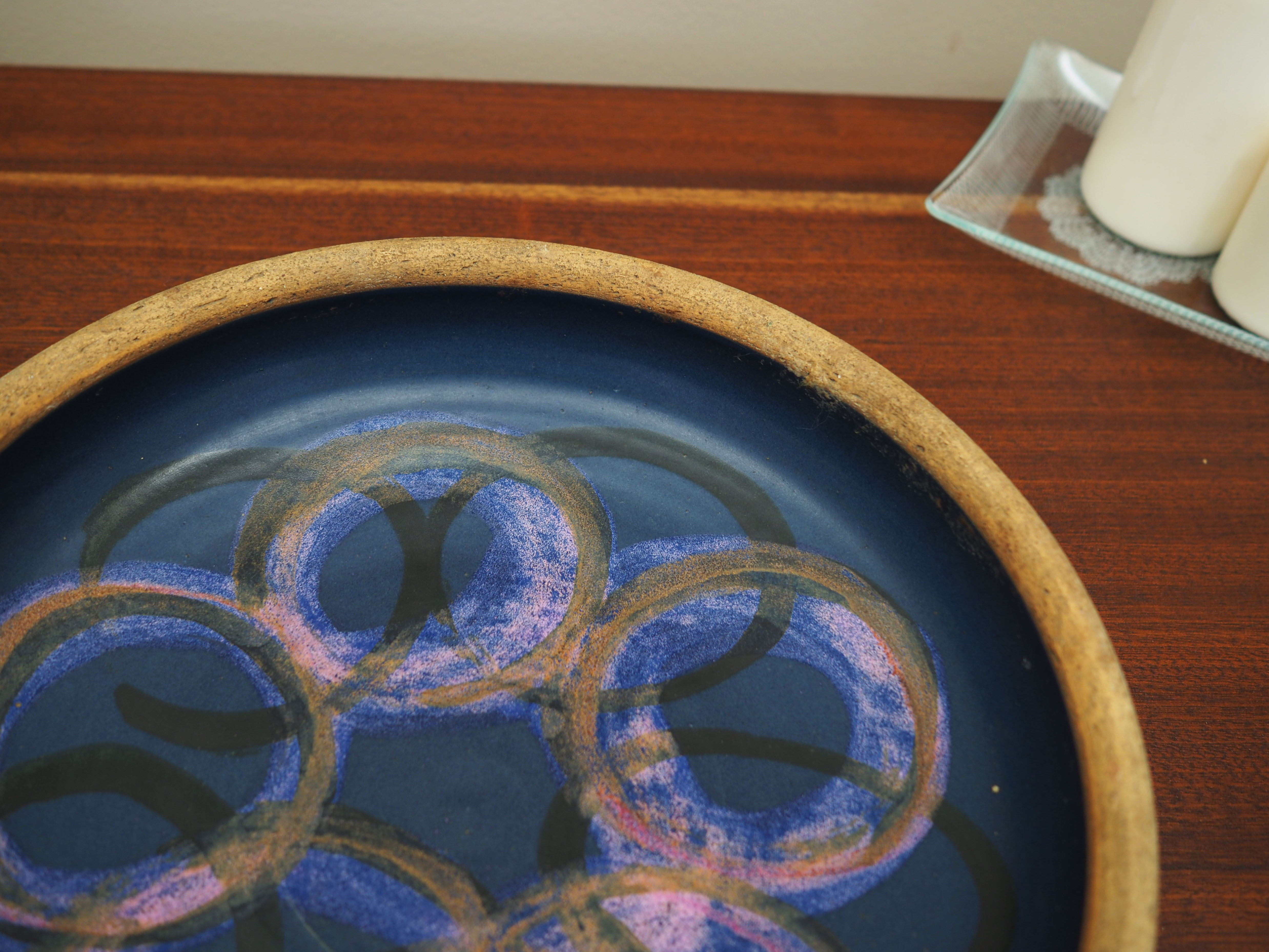 Ceramic platter, Danish design, 1960s, production: Denmark