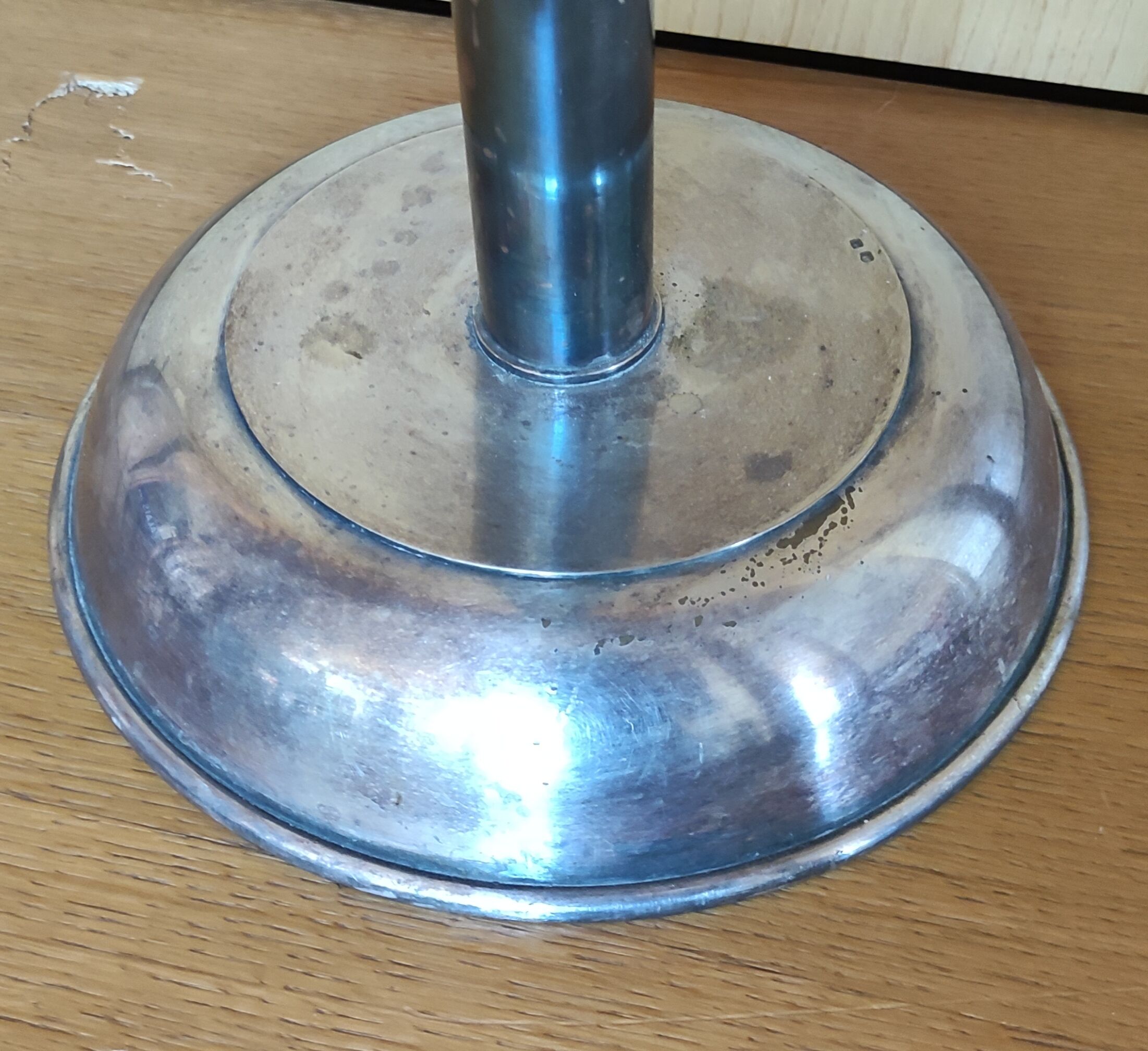 Old silver metal champagne bucket