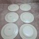Set of 12 antique Salins "Petit Trianon" blue ironstone dinner plates.