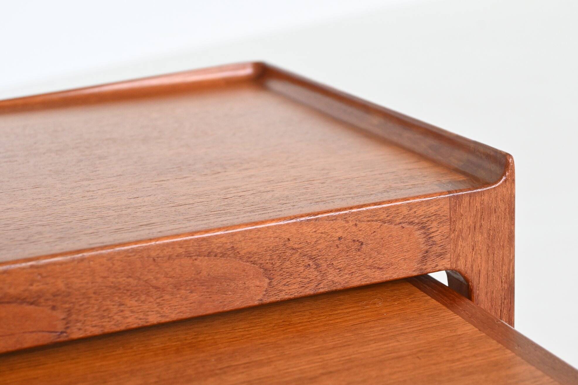 Kurt Ostervig nesting tables in teak Jason Mobler Denmark 1960