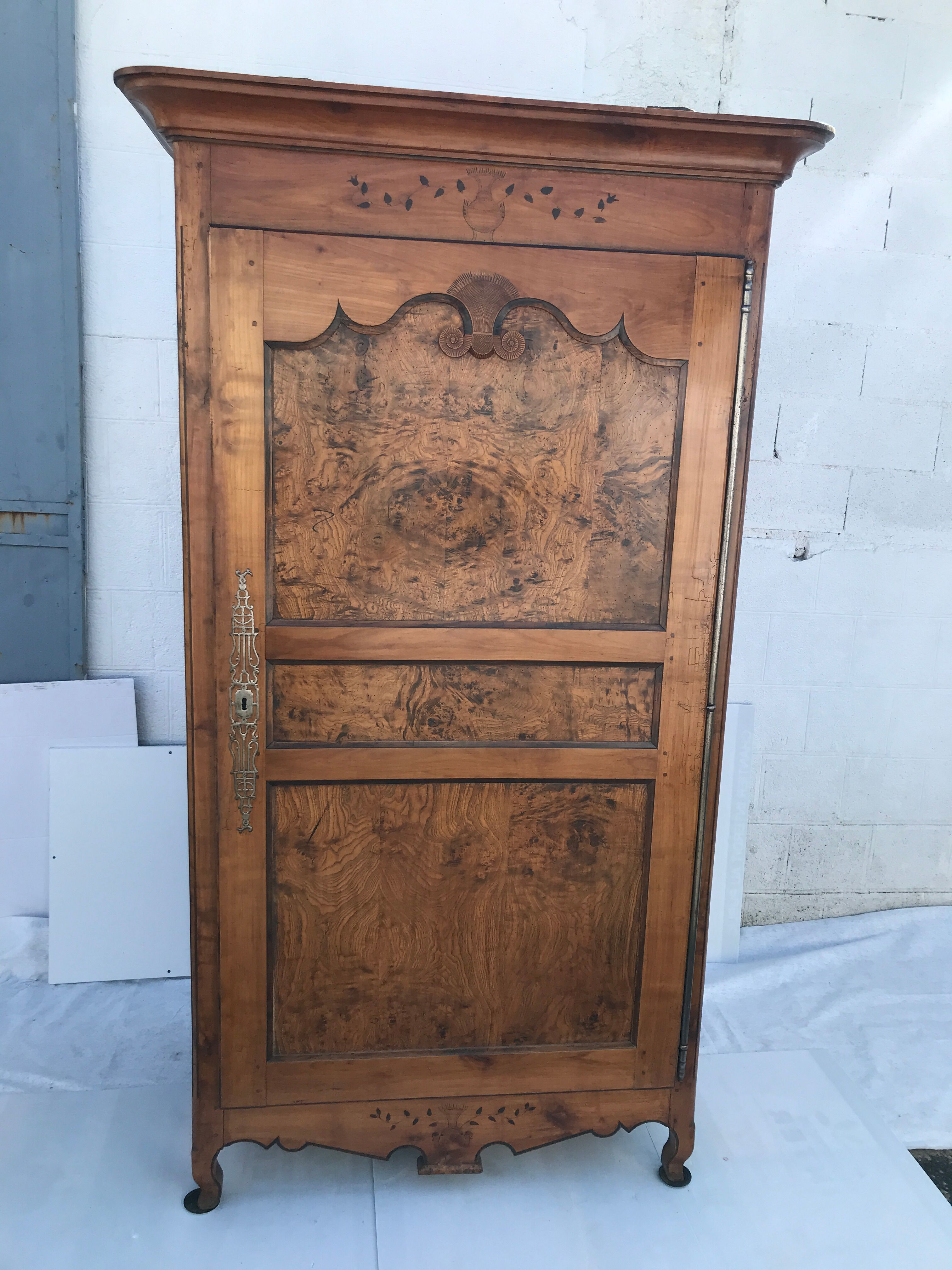 Louis XV marquetry bonnetière 1950s