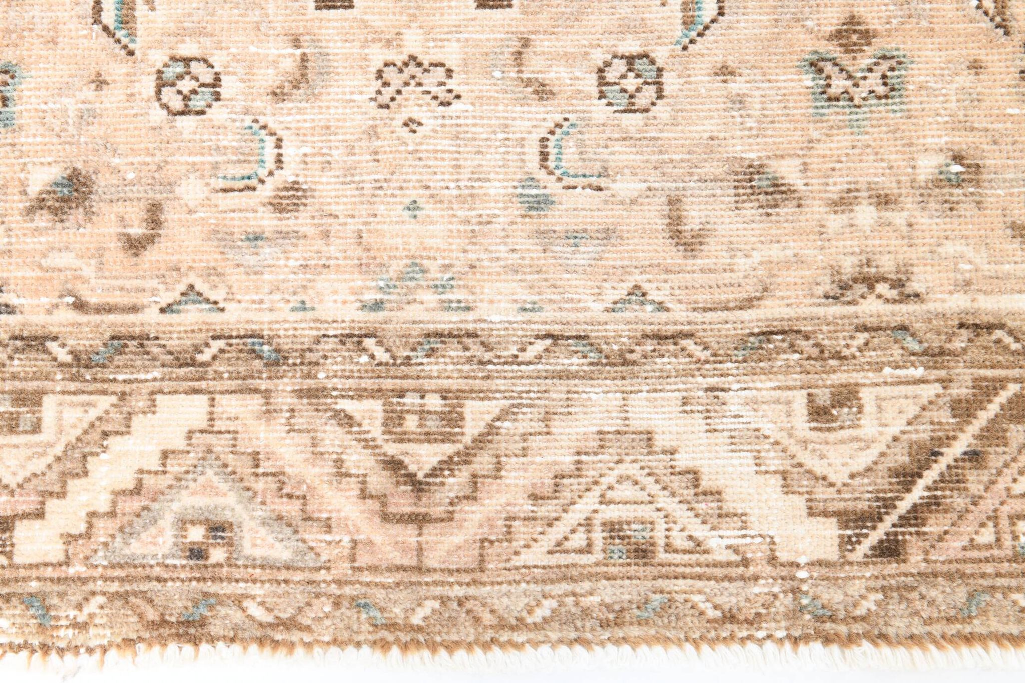 3x10 Nuances De Beige Tapis Terrestre Persan, 81x295Cm
