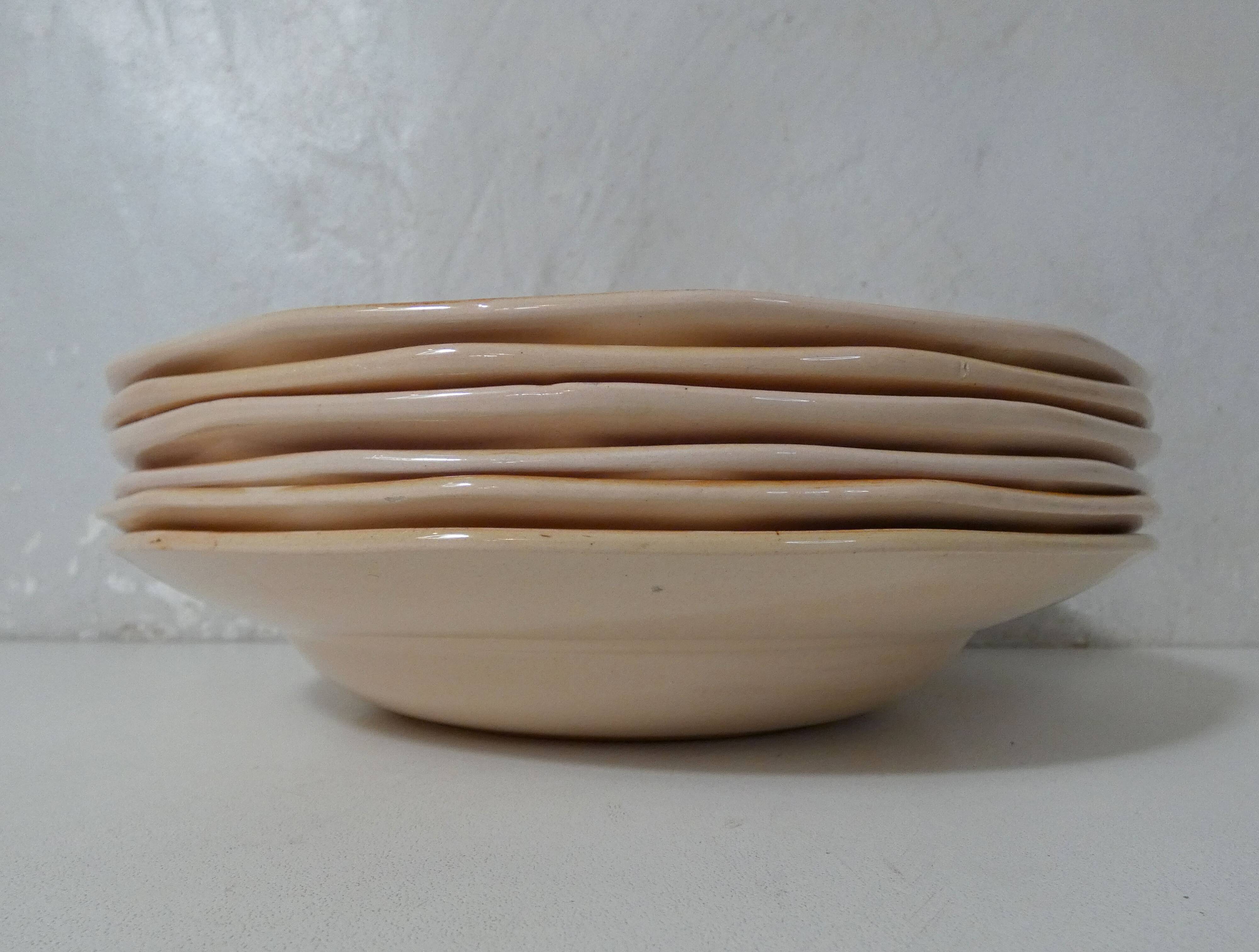 Digoin Sarreguemines 6 soup plates 9181