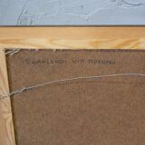 Ruth wahlund, swedish landscape, 1960, oil on canvas, framed