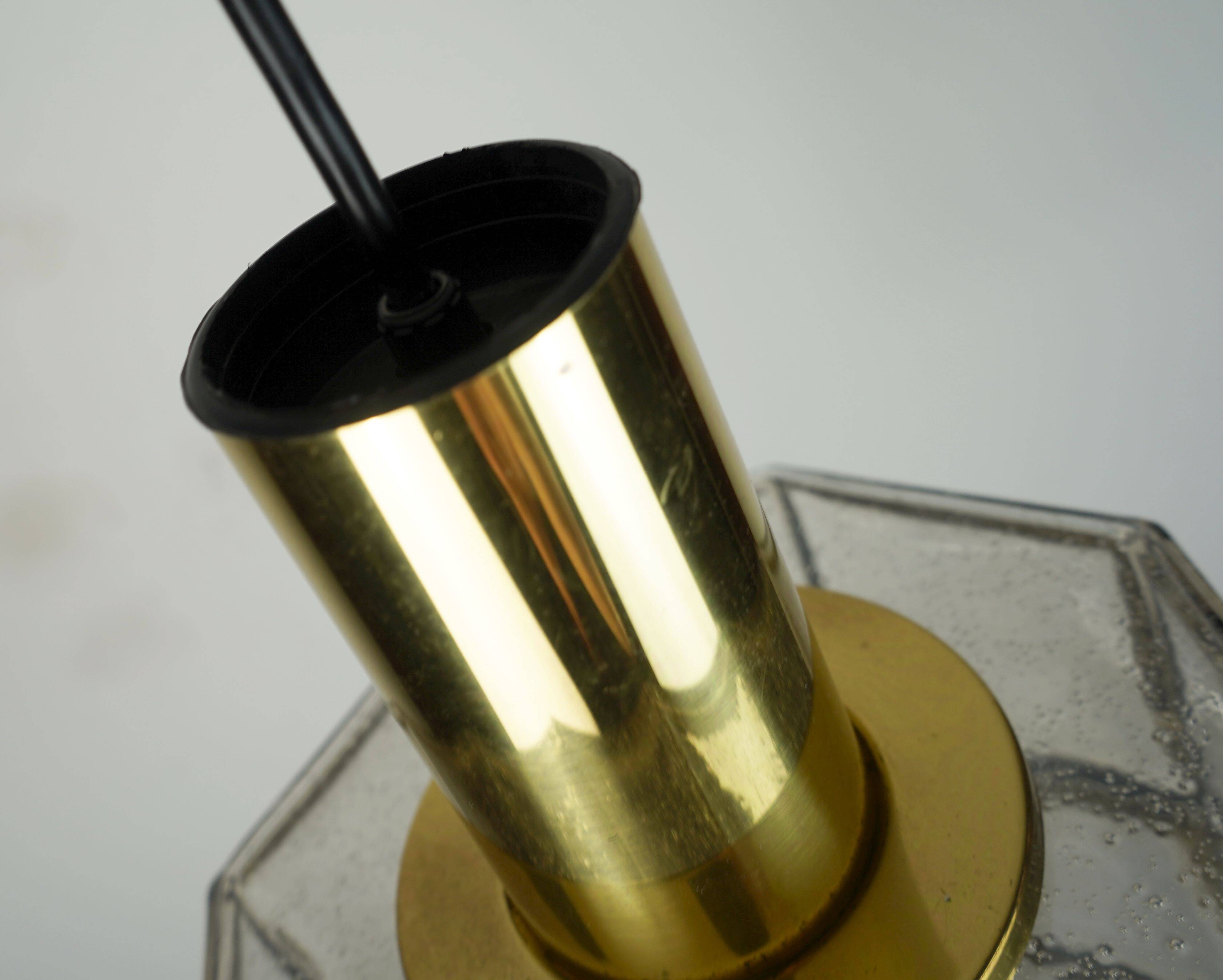 glashuette limburg hanging LAMP 1960's 70's glass pendant light model P292