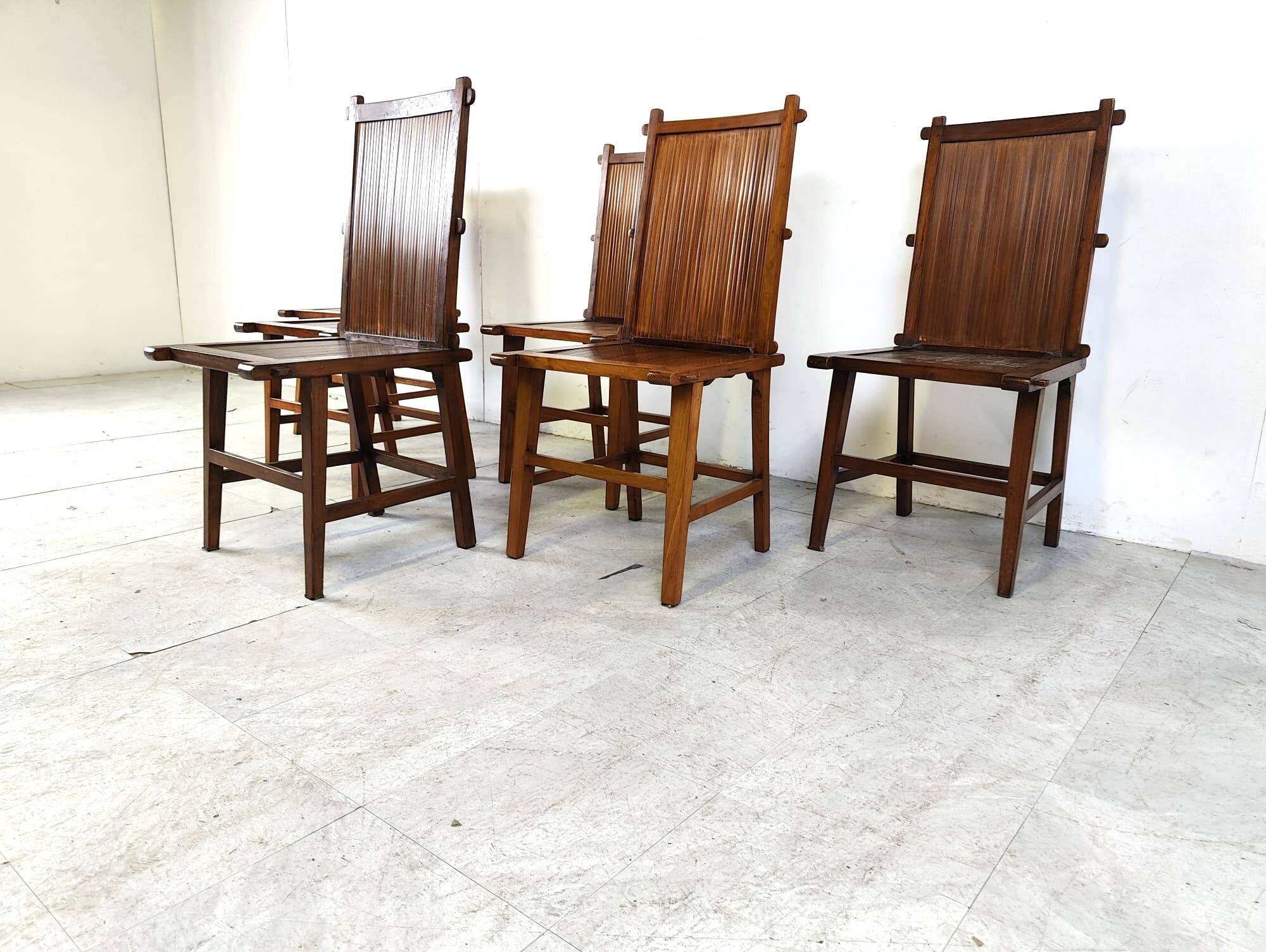 Mid century bamboo dining chairs, 1960s