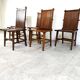 Mid century bamboo dining chairs, 1960s