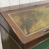 19th century mahogany cardboard box with writing desk