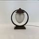 Sculptural Art Deco Table Lamp With Frosted Glass Shade, 1930s