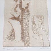 Art Print Lithograph: Mary Magdalene, Signed by Muffini, 1994