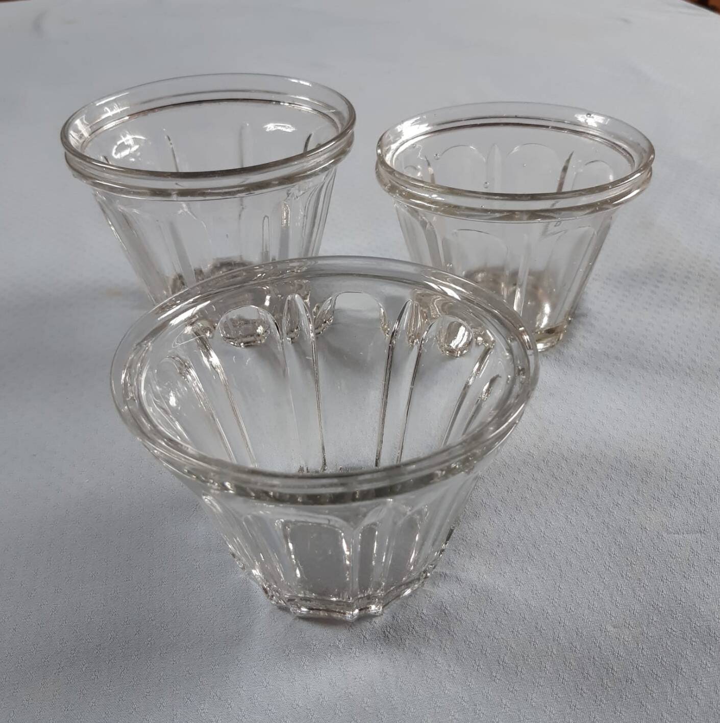 3 jam jars in blown glass