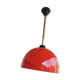 Vintage hanging lamp in red opaline of the 50/60