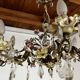 Lustre à décor de Fleurs en Porcelaine et pampilles