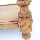 Console or side table in light oak stained massir wood