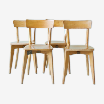 Série de 4 chaises années 50