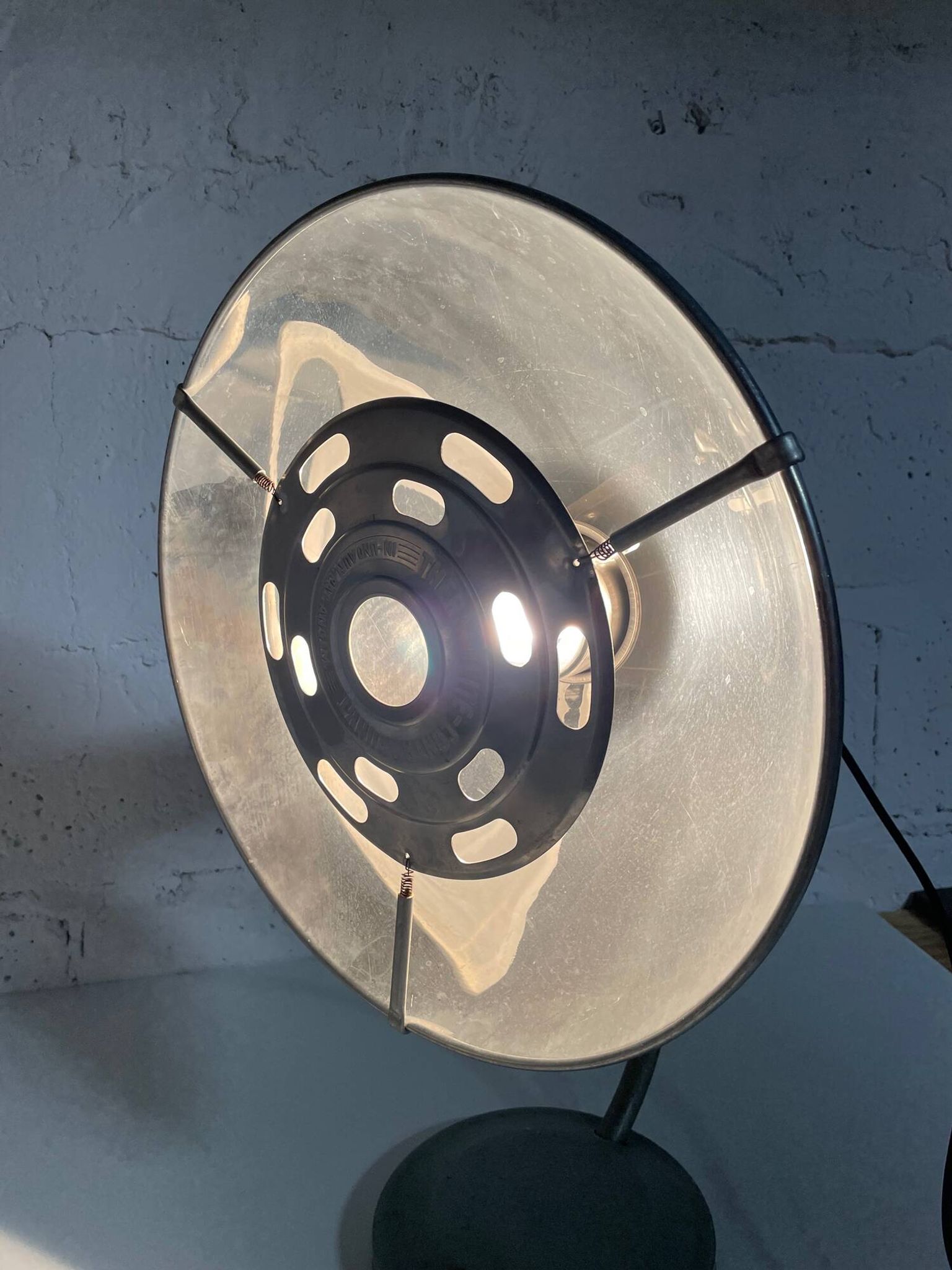 Industrial, medical table lamp.