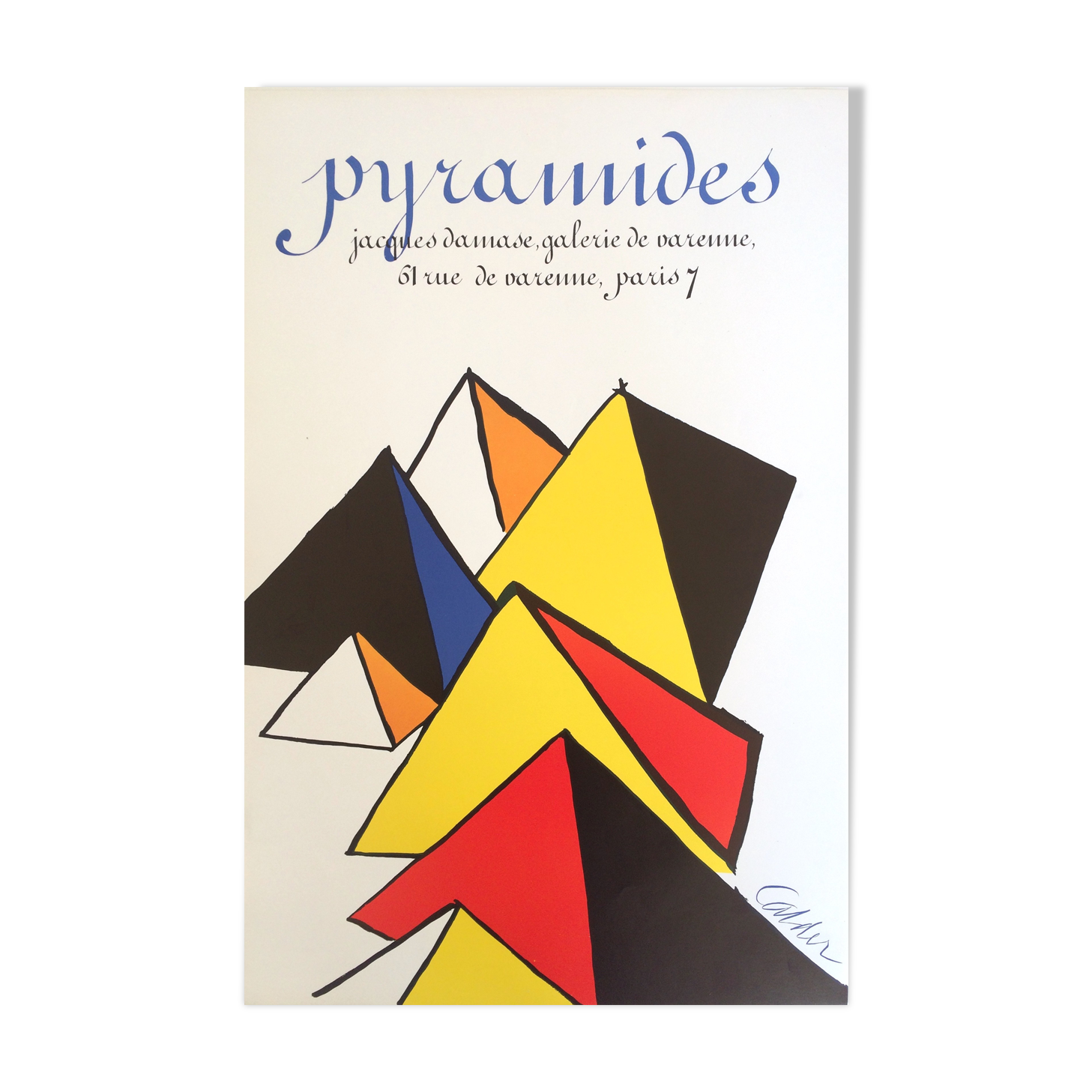 Alexander CALDER, Galerie Jacques Damas, Pyramides, 1980. Original exhibition poster