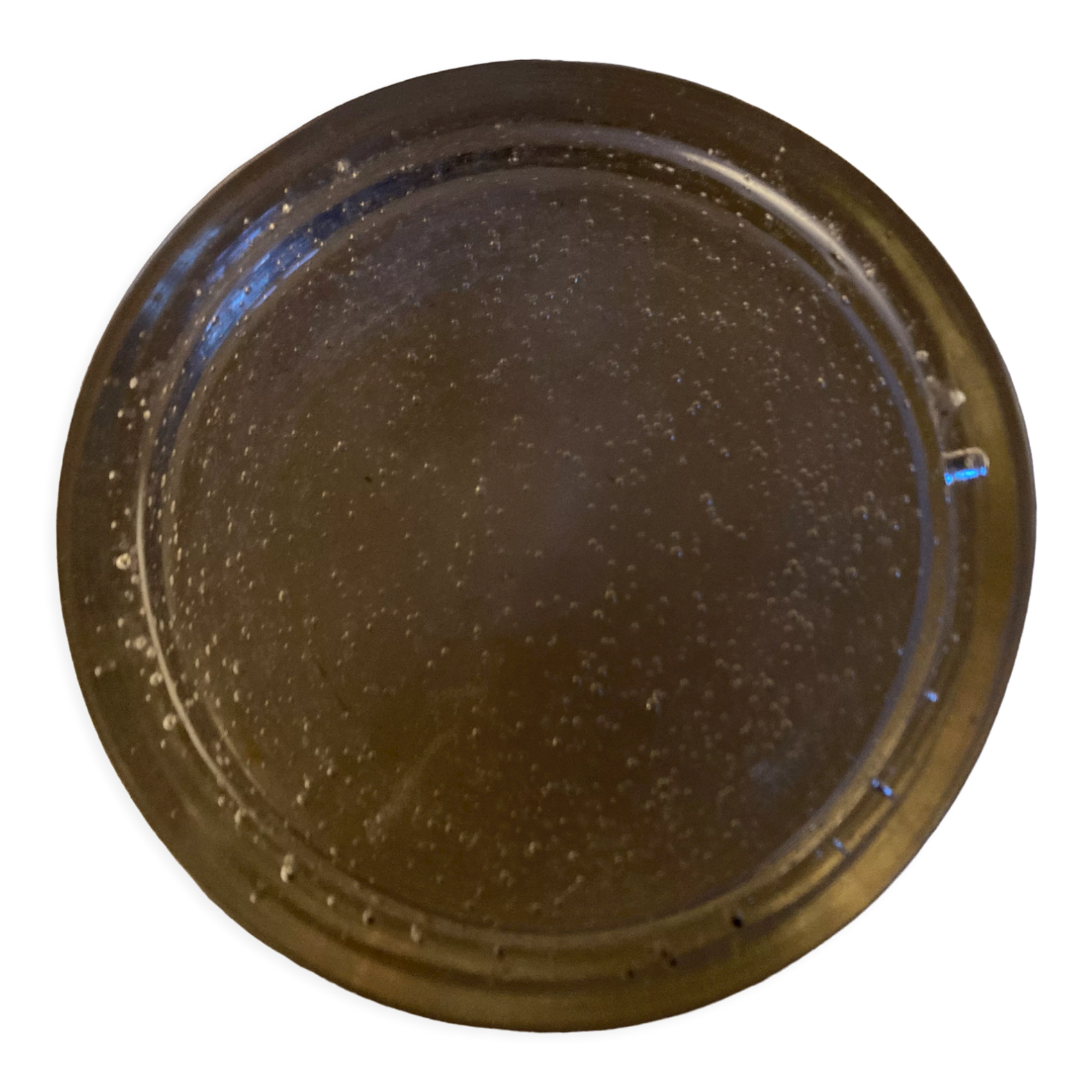 Product BHV empty pocket bottom bubble glass transparent 1960