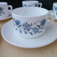 Set of 6 cups of tea or chocolate vintage in arcopal