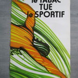 Affiche ratp ancienne dumont-contre le tabagisme-60x40