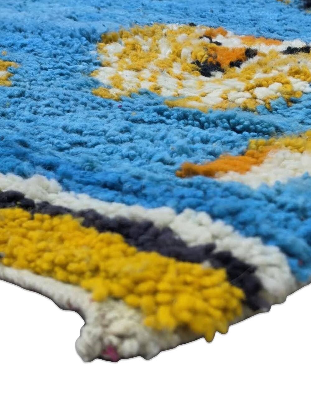 Tapis Bleu Contemporain - 270 x 220 cm