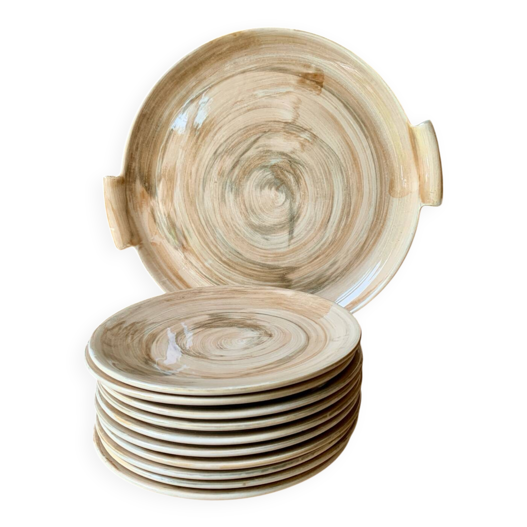 Niderviller Chevreuil dessert service