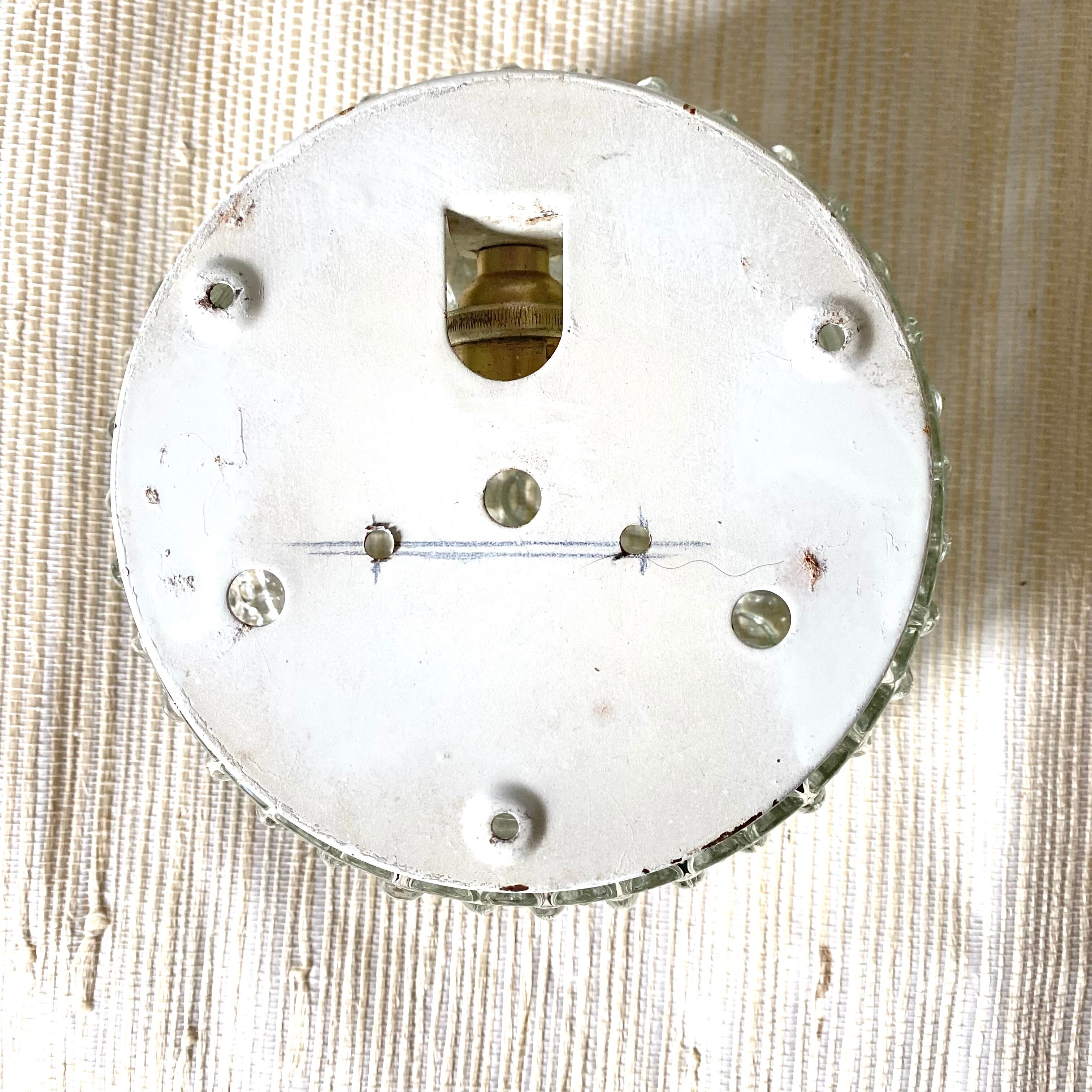 Vintage round glass ceiling lamp