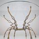 Zigzag Bronze Faux Bamboo Hollywood Regency Coffee Table, 1960s