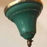 Chandelier with 4 arms in celadon green ceramic.