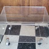 David Lange Plexiglas Coffee Table / Serving Trolley