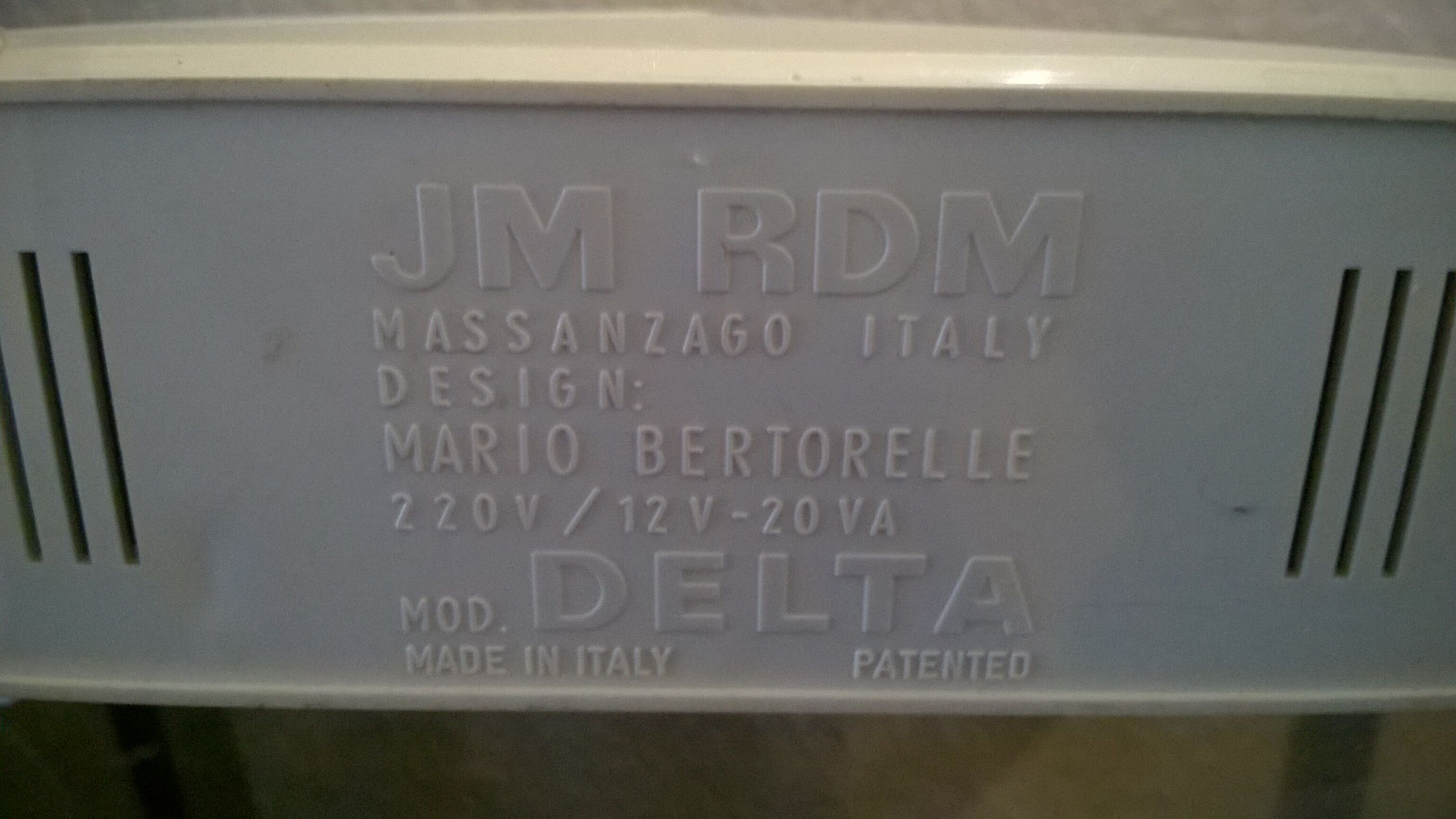 Delta lamp by Mario Bertorelle for JM RDM, 1970