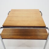 Art deco chrome and wood table, 1940s