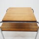 Table art déco chrome et bois, années 1940
