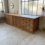 XXL solid oak counter sideboard