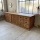 XXL solid oak counter sideboard