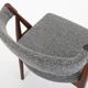 Set of 6 vintage dining chairs in grey bouclé